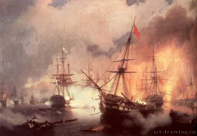 Морское сражение при Наварине (2 октября 1827). 1846 - Sea battle at Navarino (October 2, 1827). 1846
222 х 234 смХолст, маслоРомантизм, реализмРоссияСанкт-Петербург. Военно-морское училище им. Ф. Э. Дзержинского